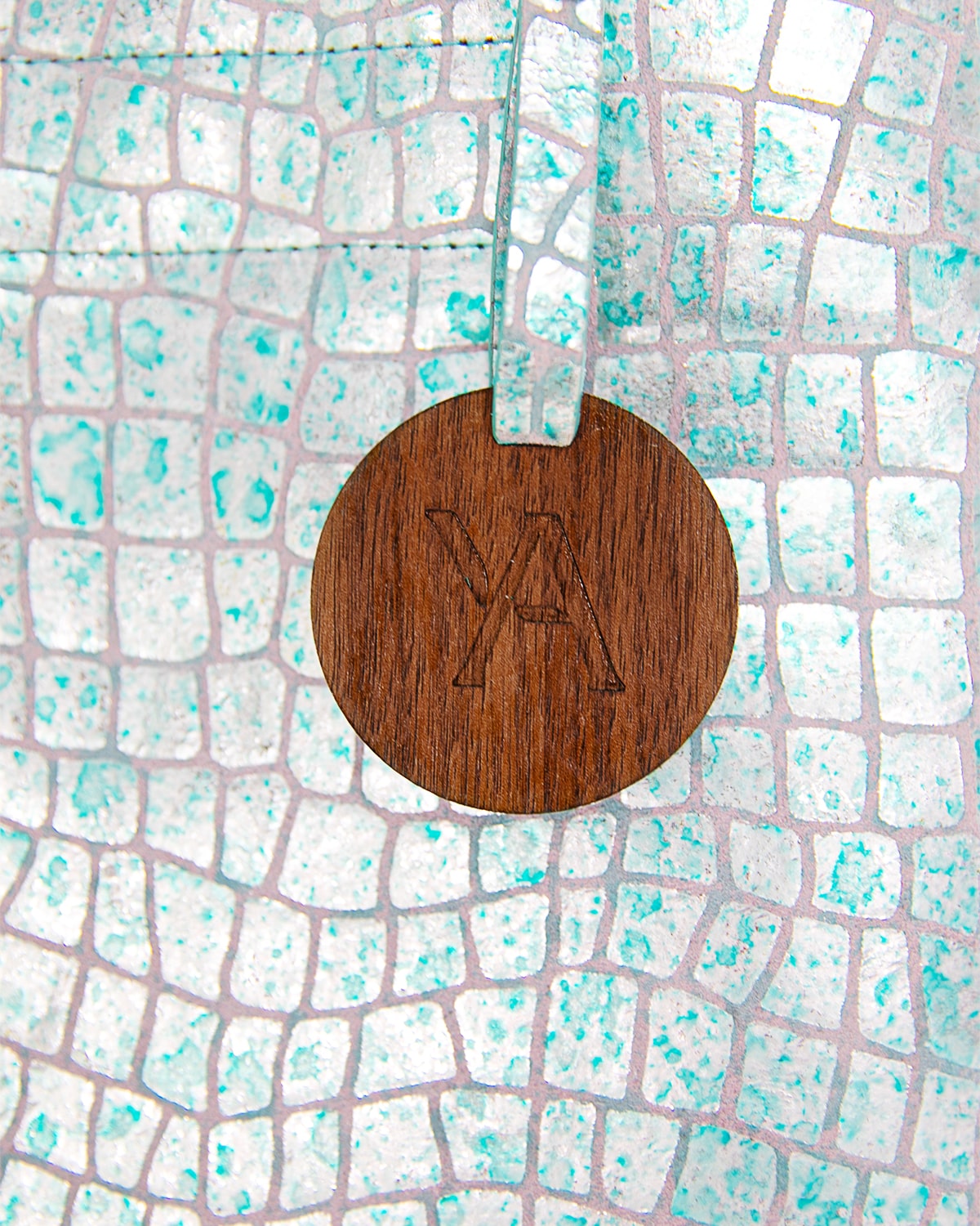 MINI BAGGY • TURQUOISE CROCO