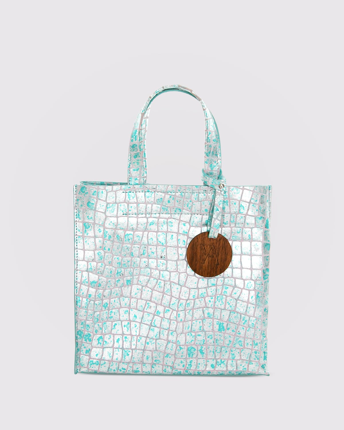 MINI BAGGY • TURQUOISE CROCO