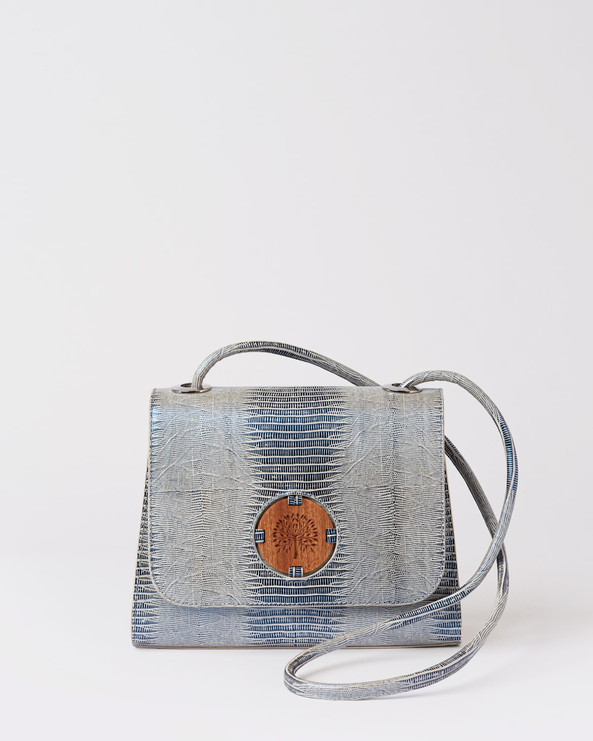 YUNA CROSSBODY MAHOGANY • BLUE GRAY